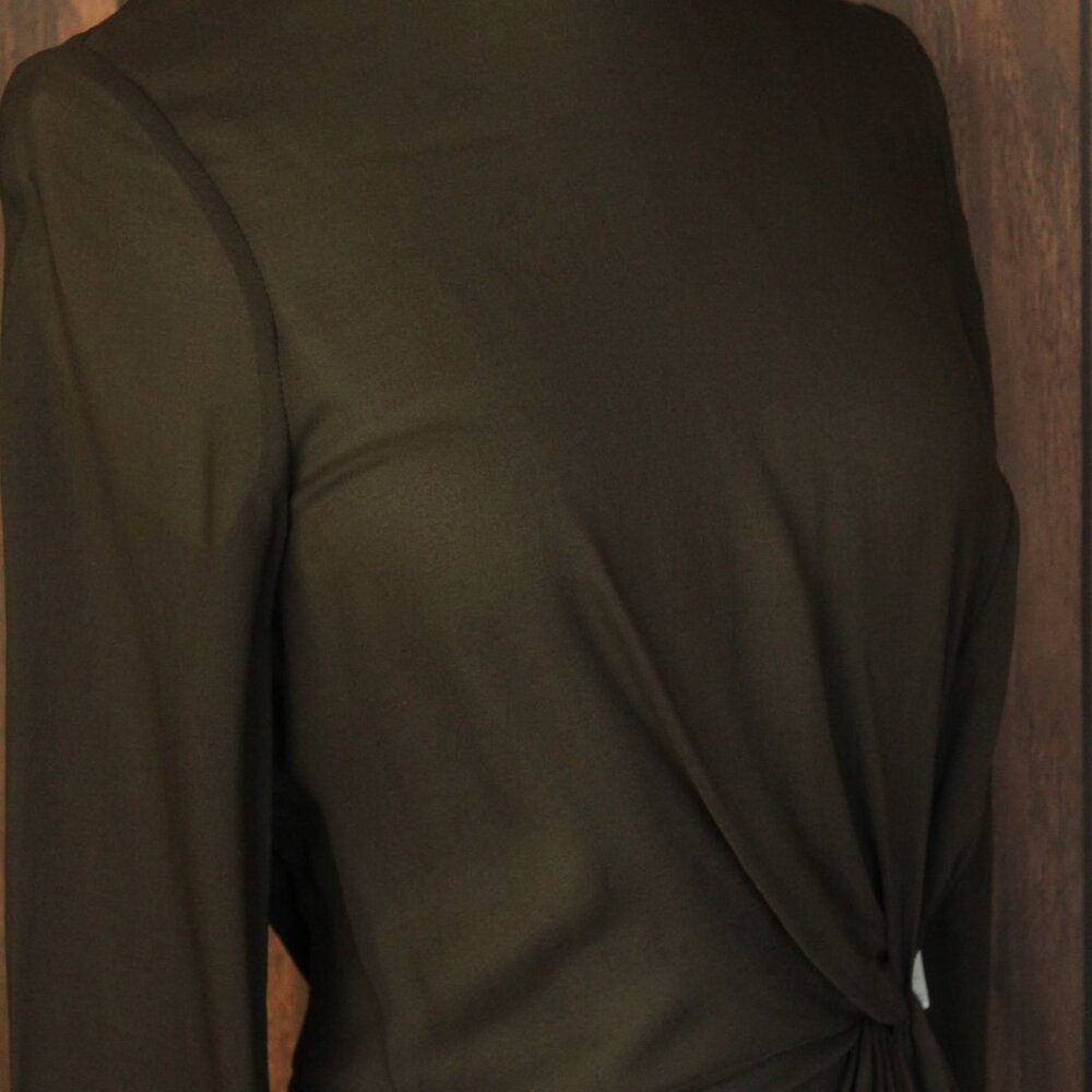 Anine Bing New With Tags Black Dress, Sz Small, Silk Chiffon, Asymmetrical Hem - Picture 6 of 12